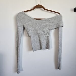 Off Shoulder Ribbed Top